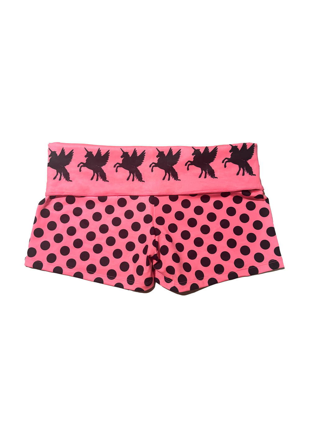 Unicorn Polka Dot Neon Shorts (Pink)