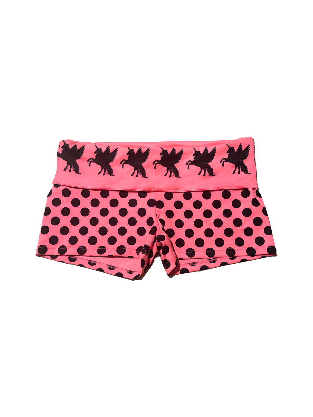 Unicorn Polka Dot Neon Shorts (Pink)