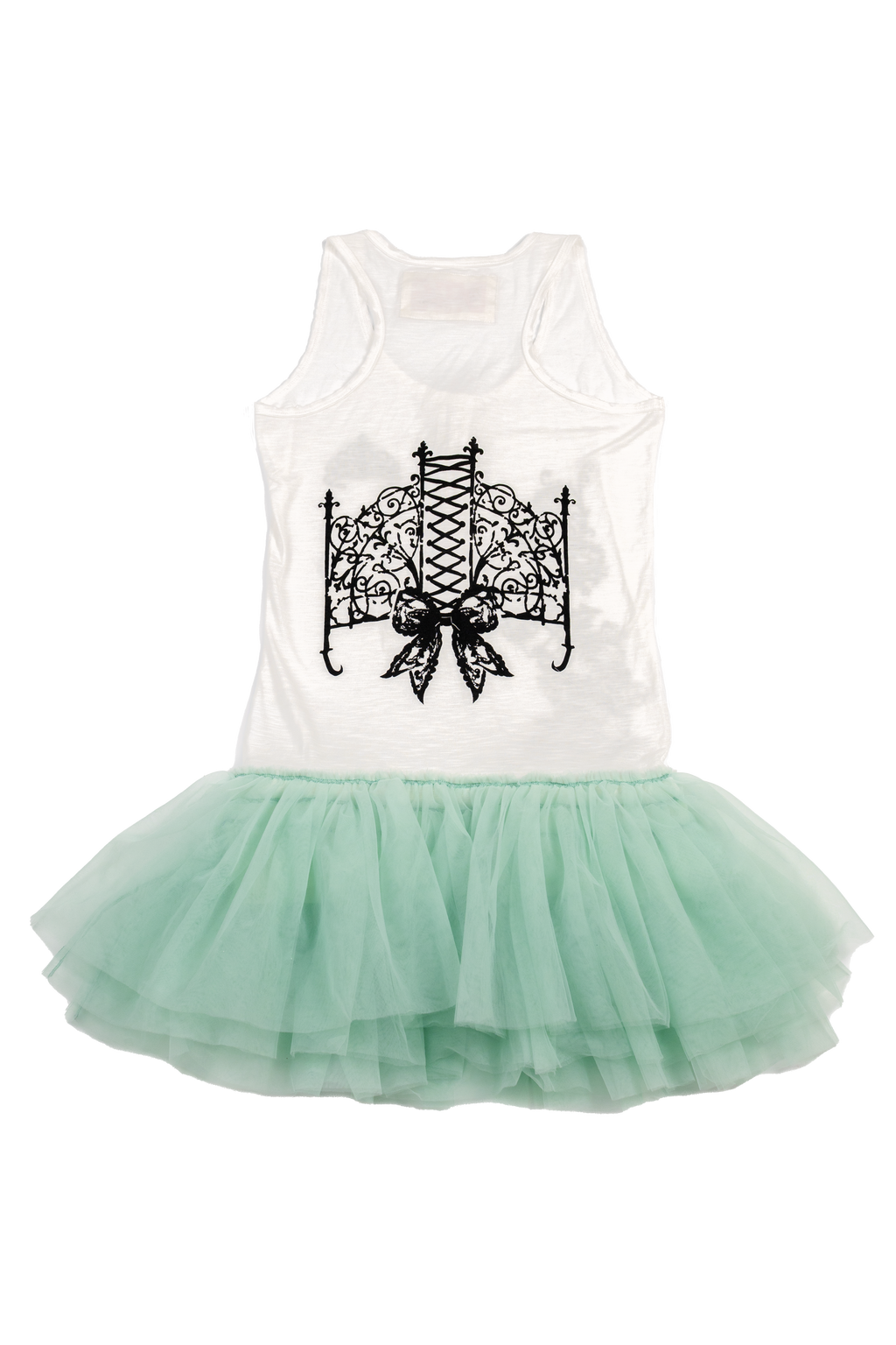 Dreamy tulle botton-up dress (Mint)