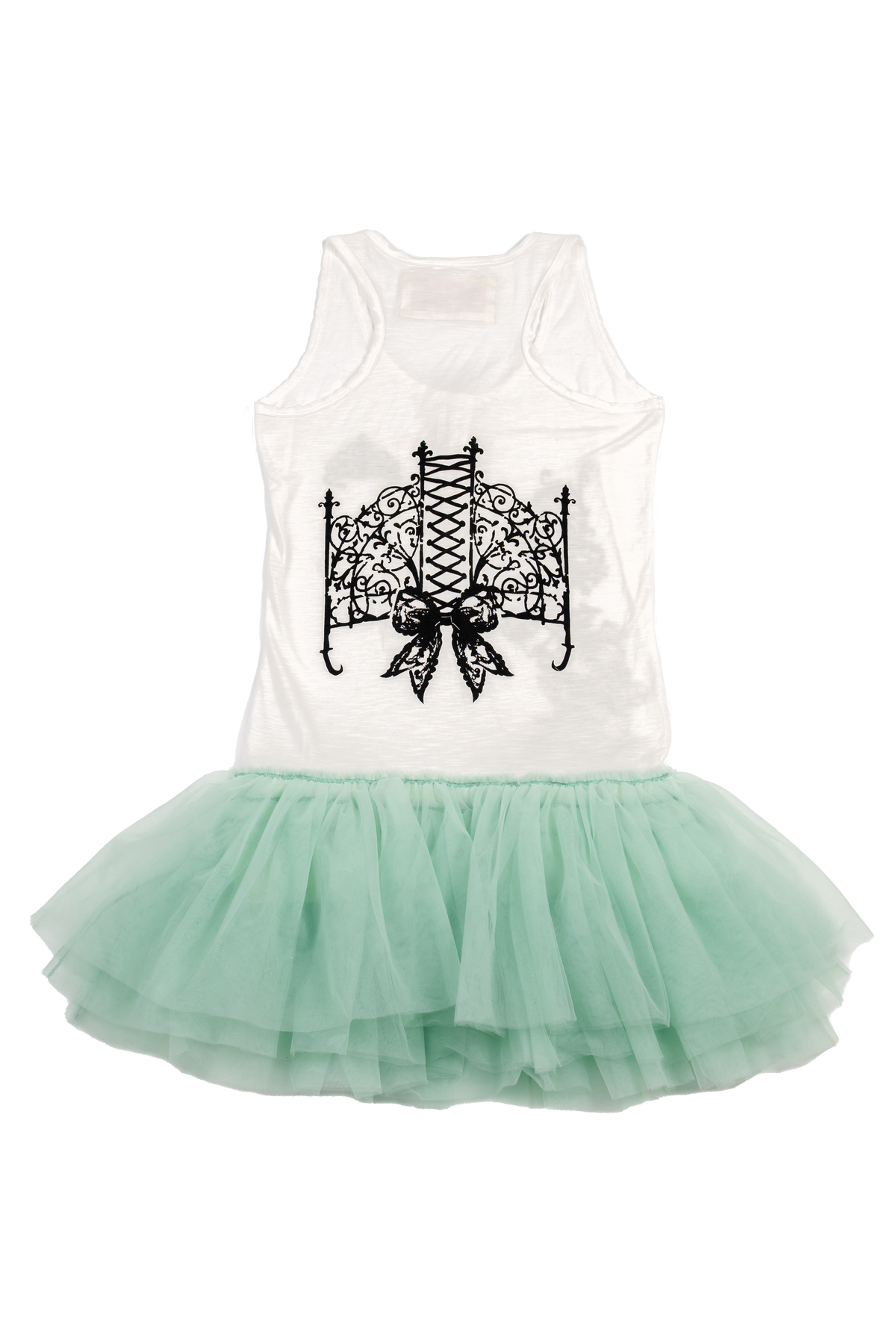 Dreamy tulle botton-up dress (Mint)