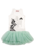 Dreamy tulle botton-up dress (Mint)