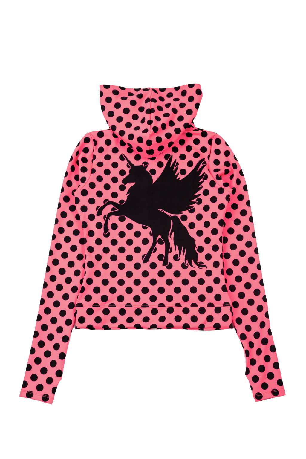 Unicorn Polka Dot Neon Hoodie (Pink)