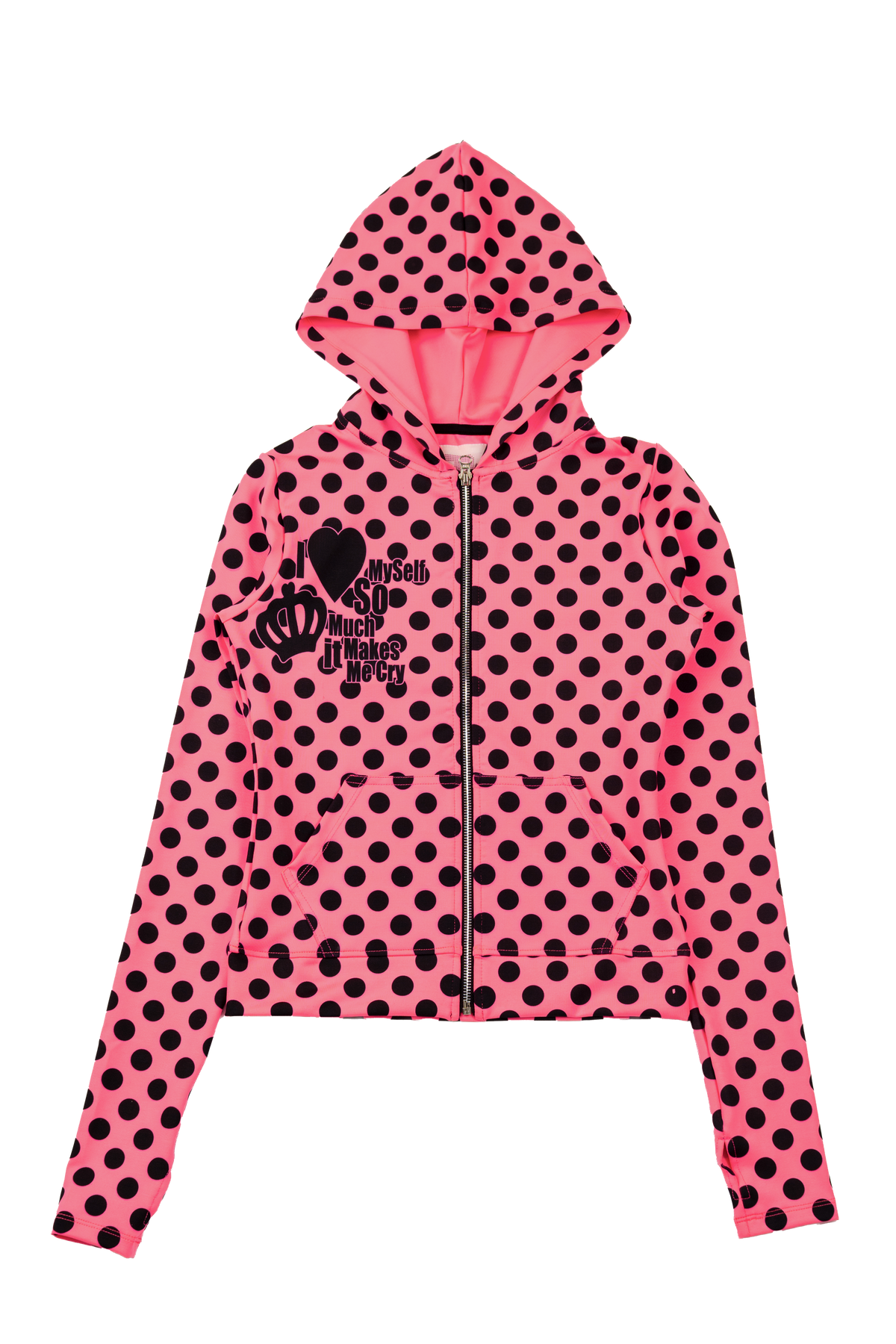 Unicorn Polka Dot Neon Hoodie (Pink)
