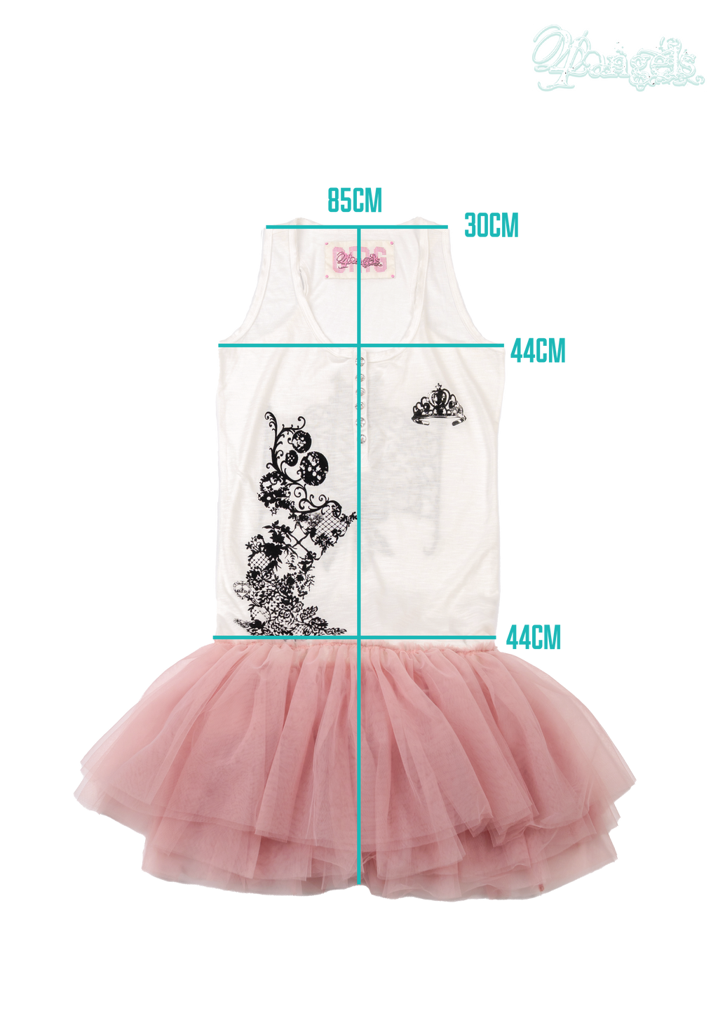 Dreamy Tulle Botton-up Dress (Rose)