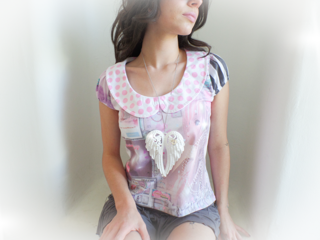 Sweet Collar Short Sleeve Blouse
