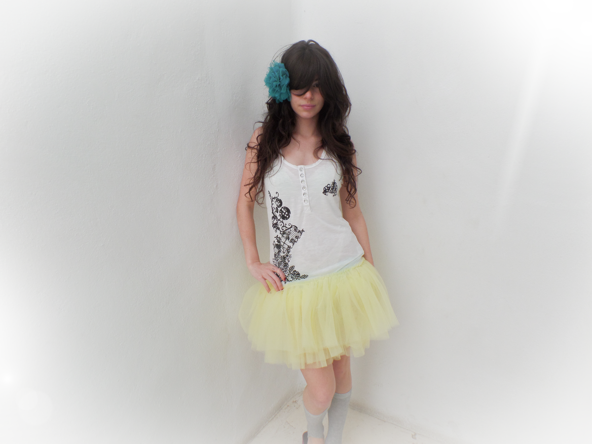 Dreamy Tulle Botton-up Dress (Vanilla)