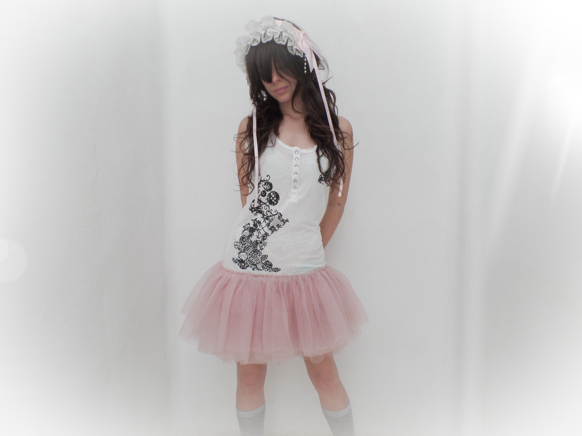 Dreamy Tulle Botton-up Dress (Rose)