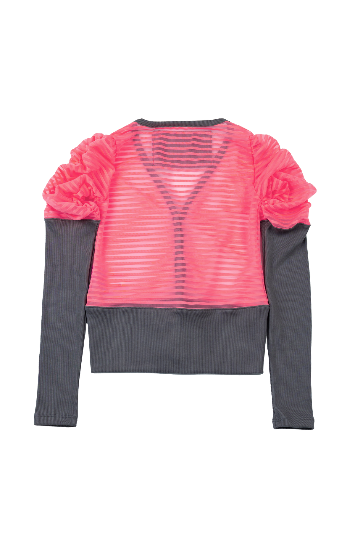 Stripped Mesh Neon Cardigan