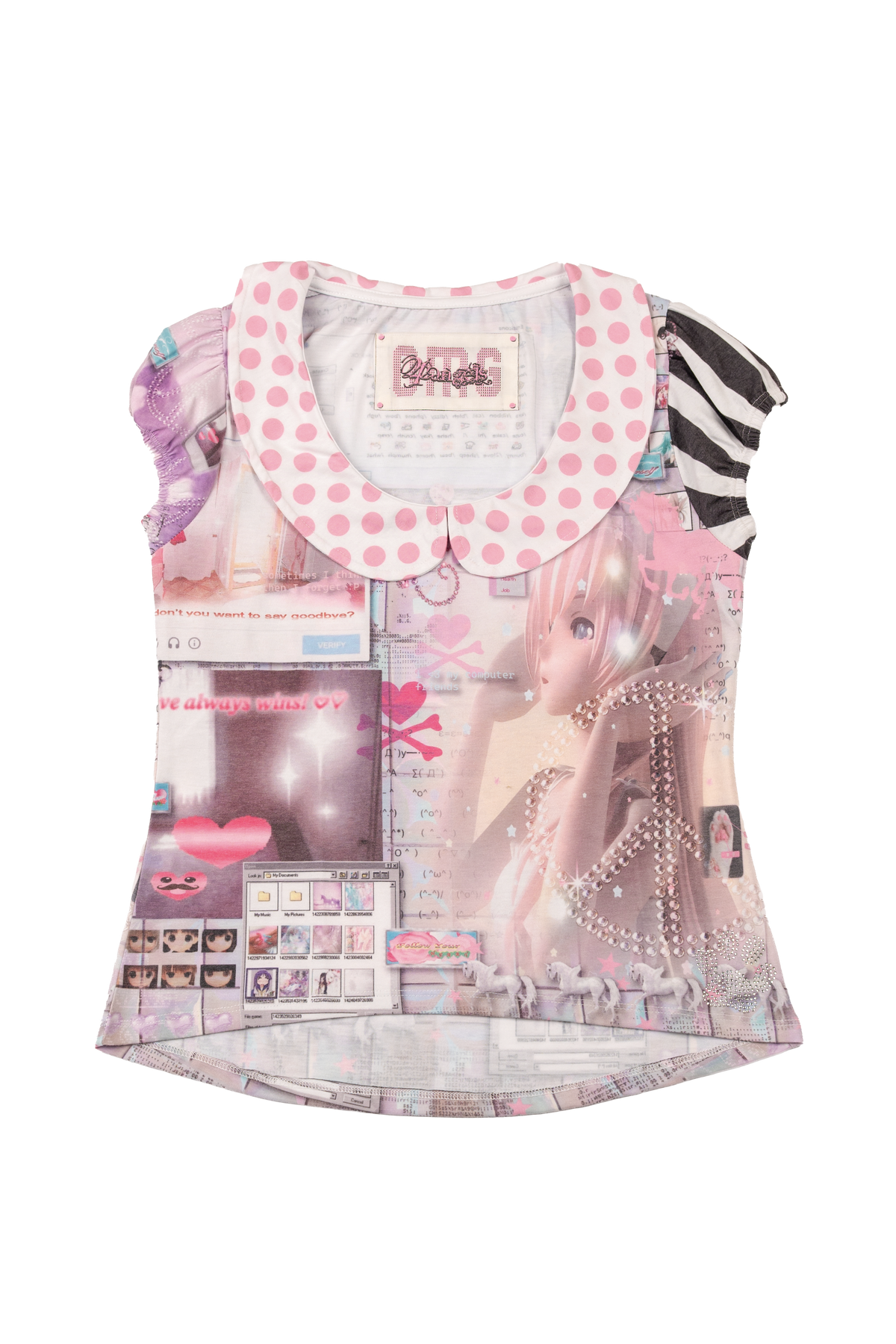 Sweet Collar Short Sleeve Blouse