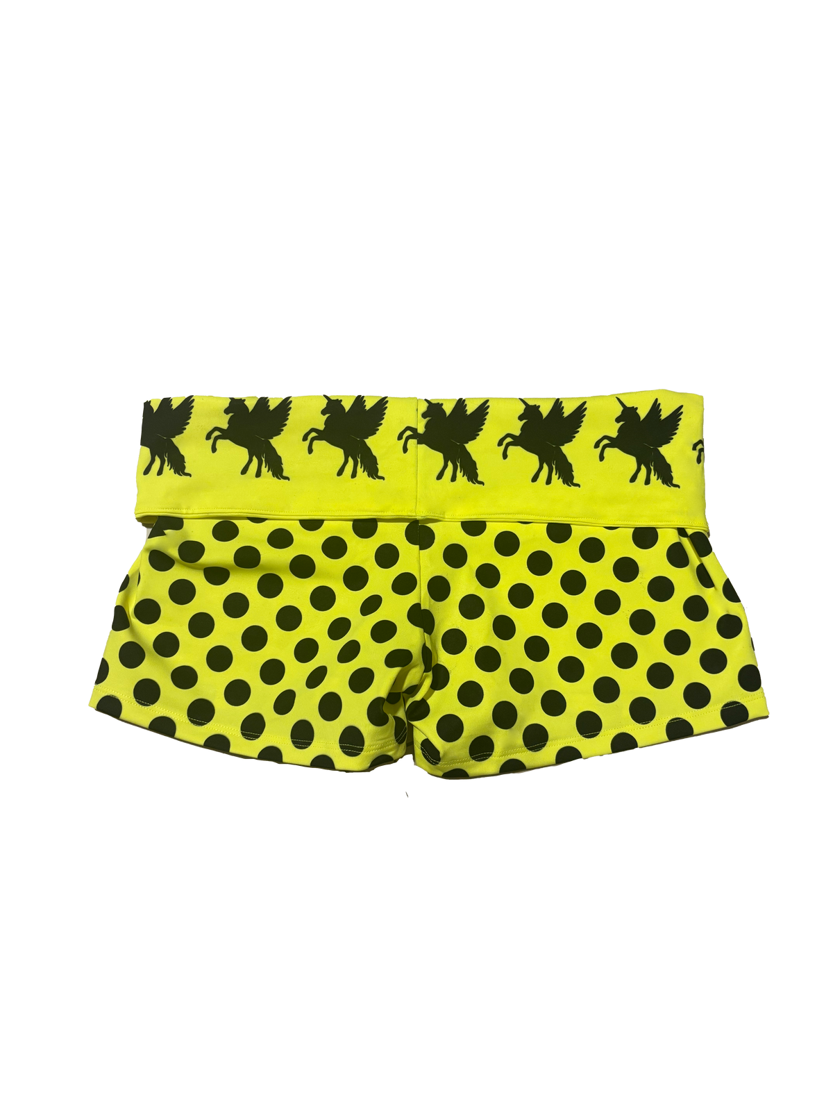 Unicorn Polka Dot Neon Shorts (Yellow)