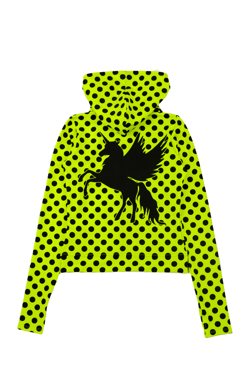 Unicorn Polka Dot Neon Hoodie (Yellow)