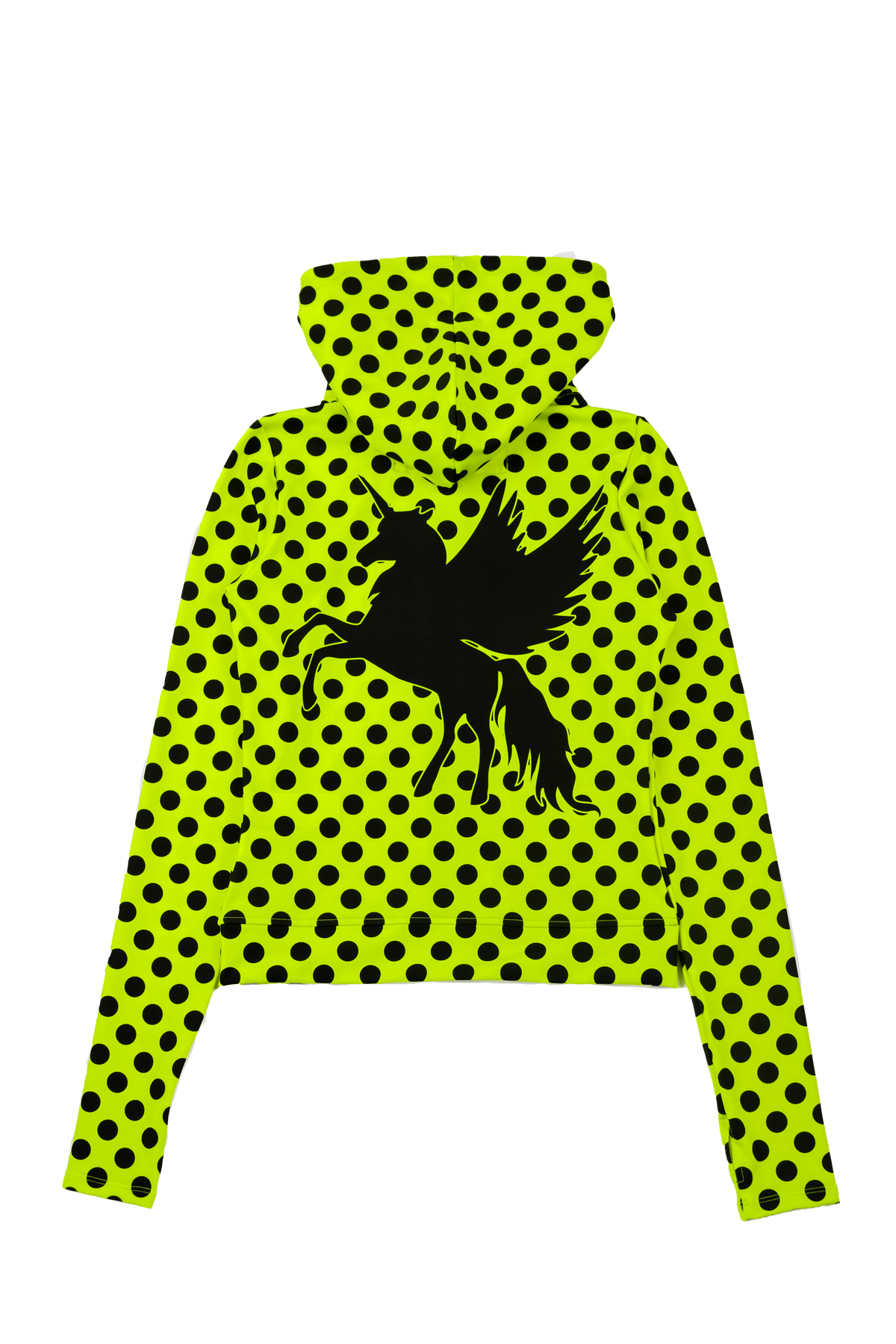 Unicorn Polka Dot Neon Hoodie (Yellow)