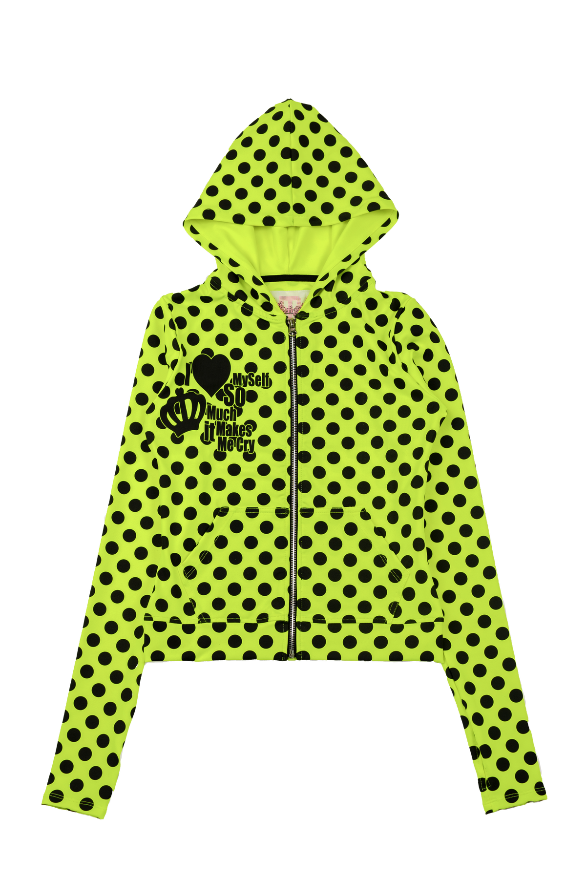 Unicorn Polka Dot Neon Hoodie (Yellow)