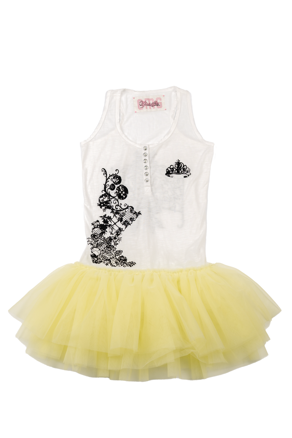 Dreamy Tulle Botton-up Dress (Vanilla)