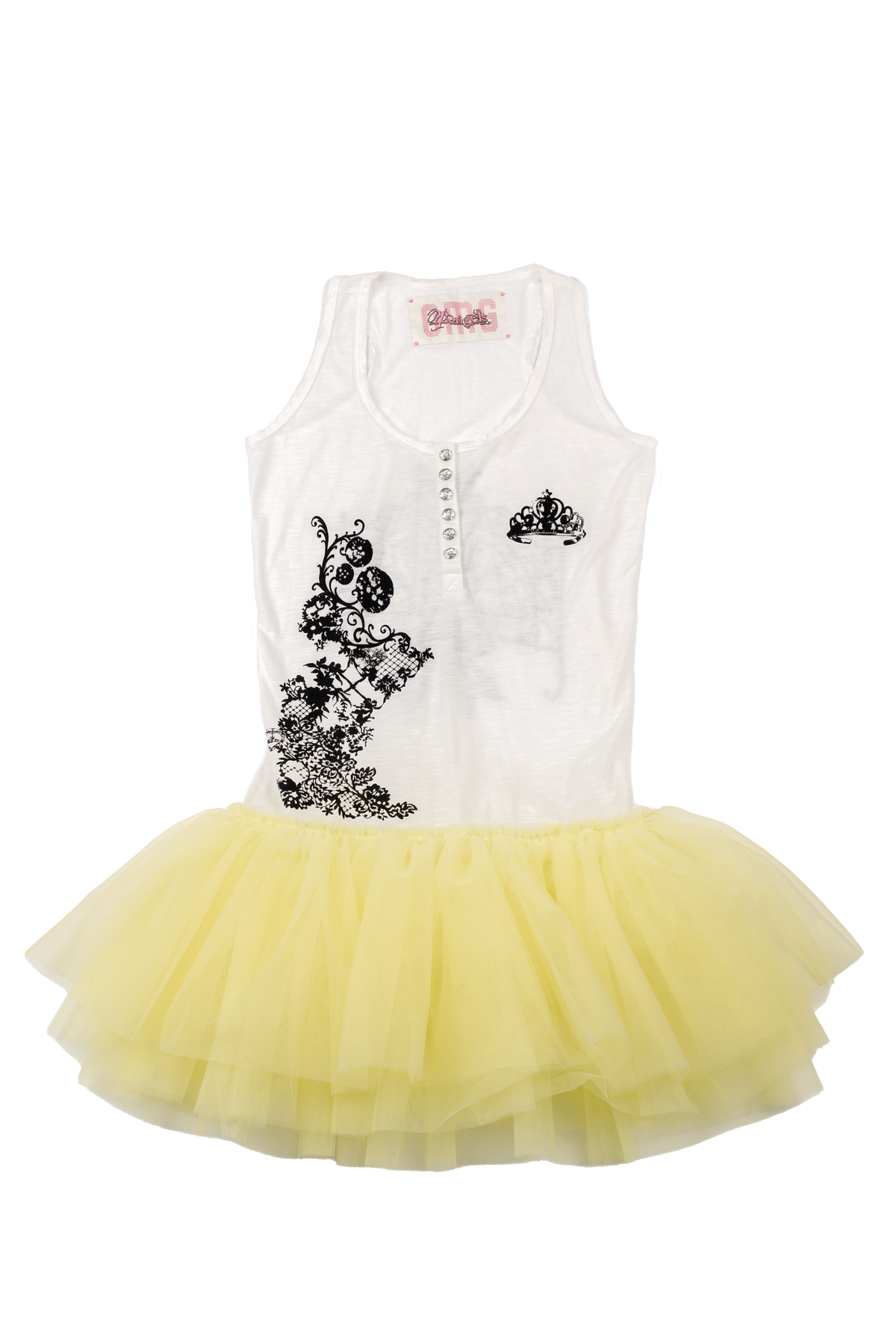Dreamy Tulle Botton-up Dress (Vanilla)