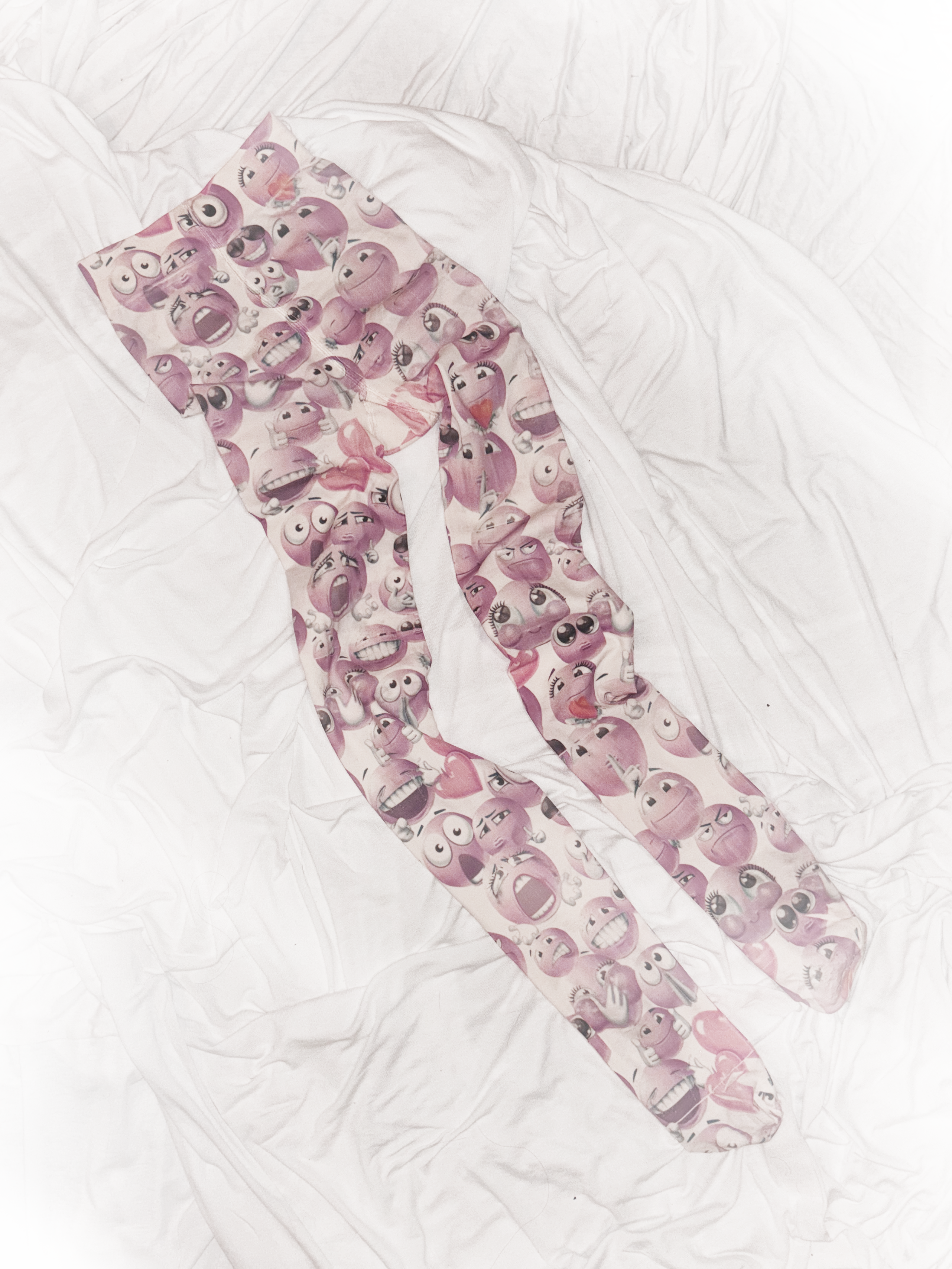 Printed Emoji Tights